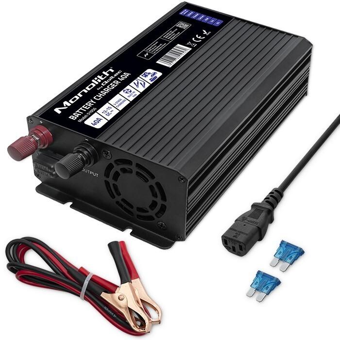 Actual product image Qoltec ładowarka Do Akumulatorów Lifepo4 Agm Gel Sla | 40a | 12v (12V, 24V, 6V, 40 A)