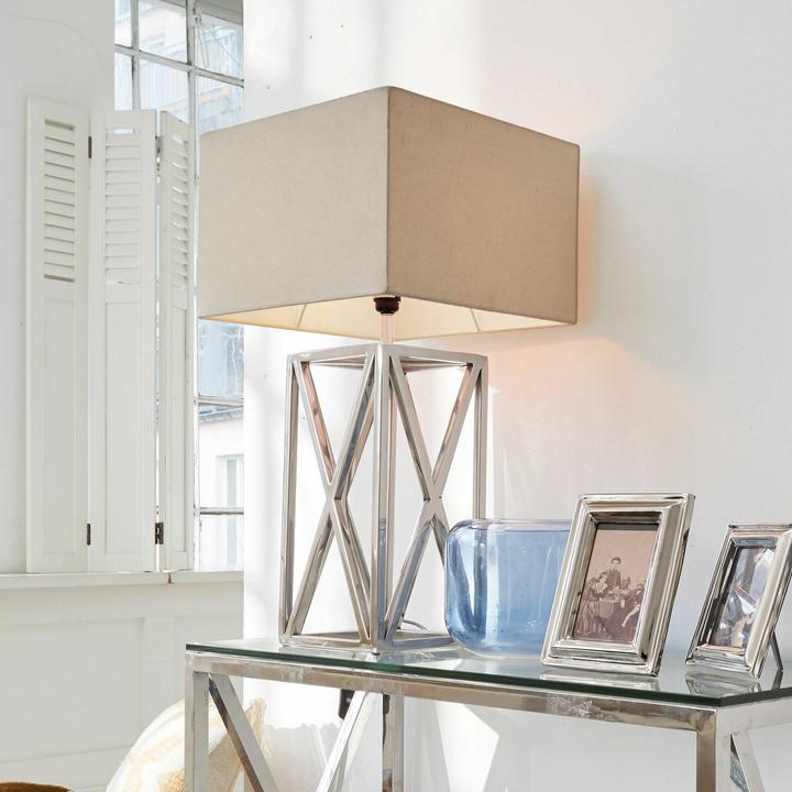 Produktbild Loberon Tischlampe Foix creme/silber (E27)