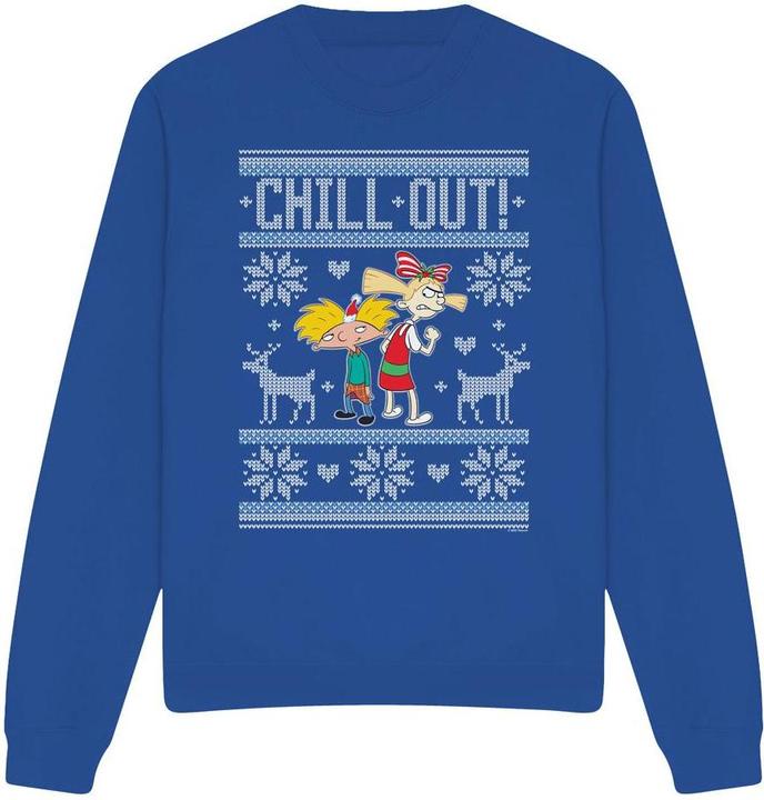 Immagine prodotto Hey Arnold! Chill Out Felpa Arnold e Helga Maglione di Natale Adulto Unisex (M)