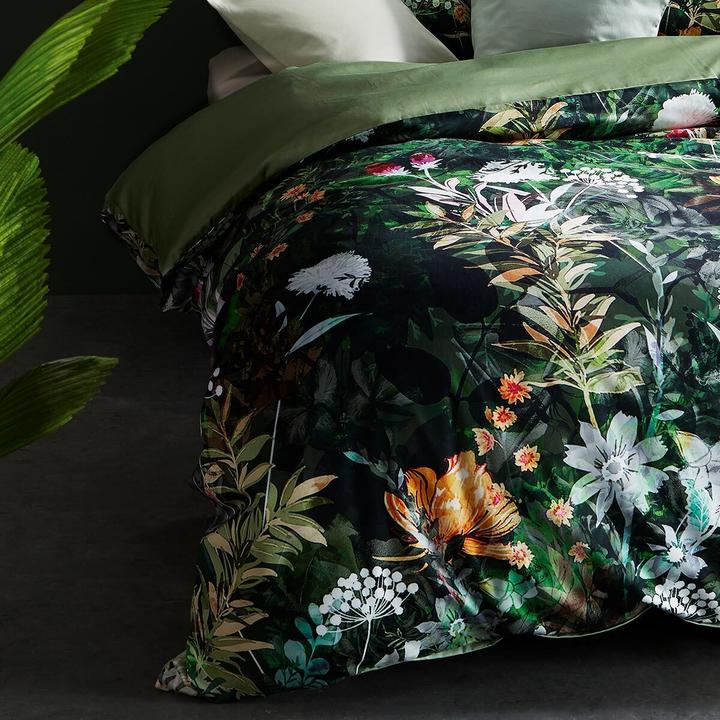 Produktbild Traumschlaf Mako-Satin Bettwäsche Bed Art S Coffs eukalyptus (Bettwäsche Set, 155x220 cm + 80x80 cm)
