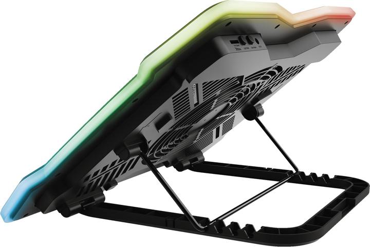 Actual product image Trust GXT 1126 AURA Multicolour-Illuminated Laptop Cooling Stand