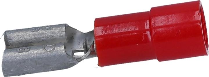 Produktbild Kalitec 10 Stück FHR288 Flachsteckhülse rot 2,8x0,8 I 0,5-1,5mm² Kabelverbinder I teilisoliert I Mes
