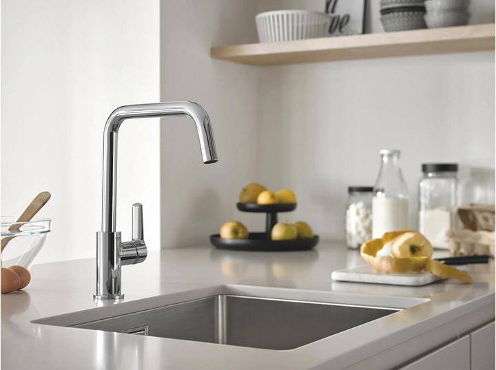 Image du produit Grohe Start QuickFix Robinet de cuisine, bec haut, forme en U, pivotant, chromé