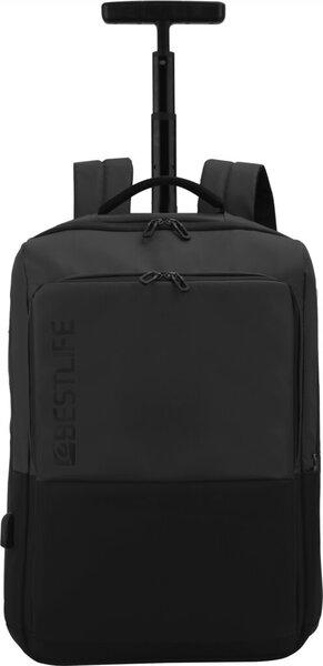 Image du produit Bestlife Sac à dos à roulettes BT-3401BK-1 Fibre synthétique noire
