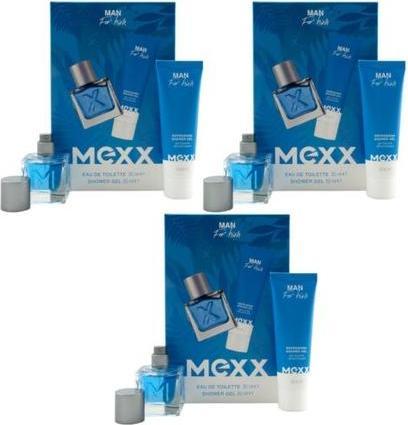 Immagine prodotto Mexx Set regalo Uomo Per Lui 3 x 30ml EDT Spray e 3 x 50ml Gel Doccia