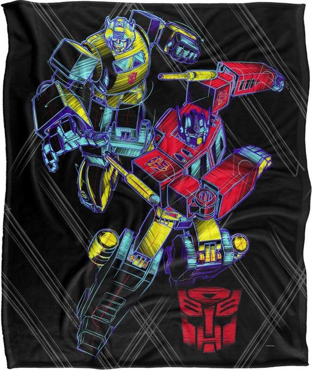 Transformers Sketch Optimus Prime & Bumblebee Blanket