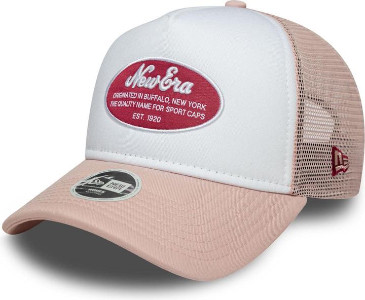 Actual product image New Era Damen A-Frame Trucker Cap - Retro Brand Patch Rose