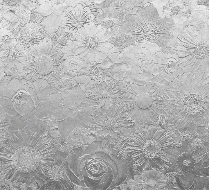 Produktbild Trenddeko Silber-Blumen (384 x 260 cm)