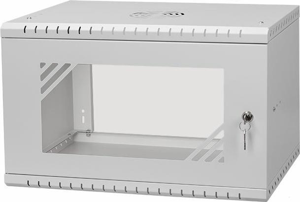 Produktbild Stalflex Rack Cabinet 19" 6U Glass Door Gray RC19-6U-350GG (6 HE, 19 Zoll Rack)