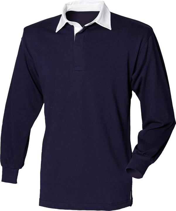 Front Row Langarm Klassik Rugby Polo Shirt