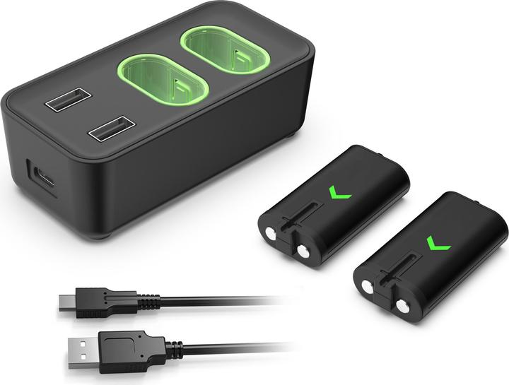Subsonic Chargeur double et hub (Xbox One S, Xbox Series S, Xbox Series X, Xbox One X)