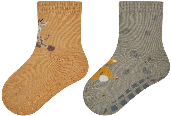 Image du produit Sterntaler Antirutsch-Socken 2er Set Safari Ocker Gr. 17/18 (17 - 18)