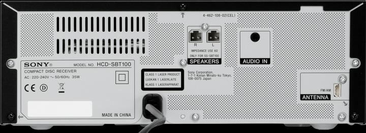 Actual product image Sony CMT-SBT100 (Bluetooth)