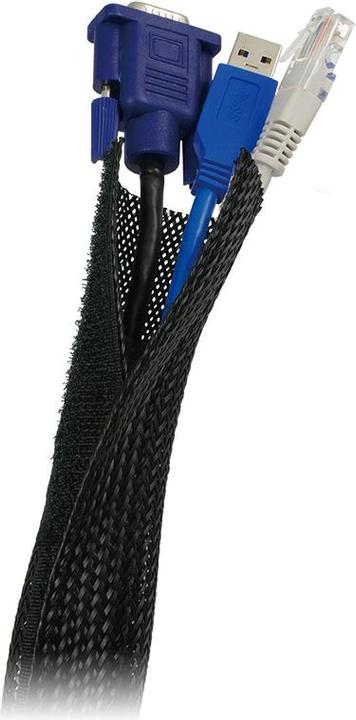 Actual product image LogiLink Cable bundle fabric conduit, black (Cable conduit, 180 cm)