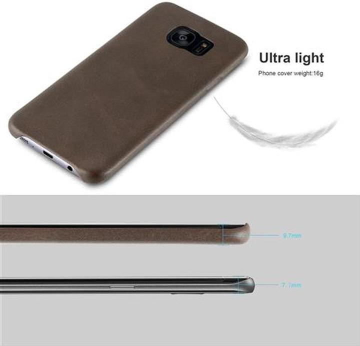 Image du produit Cadorabo Couverture rigide en similicuir avec structure (Samsung Galaxy S7 Edge)
