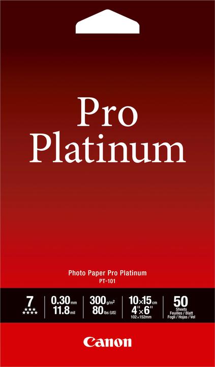 Canon PT-101 Pro Platinum (300 g/m², 10 x 15 cm, 50 x)