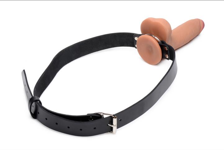 Actual product image XR Brands Leather Strap Dildo Holder