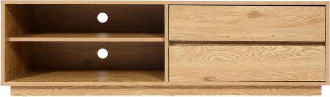 Actual product image Swisshandel24 TV rack HWC-J78, TV table lowboard chest of drawers, MDF 42x140x40cm oak look (42 x 140 x 40 cm)