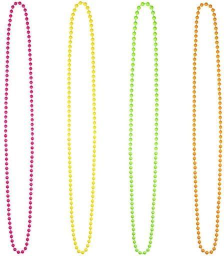 Immagine prodotto Boland 4 collane di caramelle colorate: accessori da discoteca anni 80 (100% ABS)