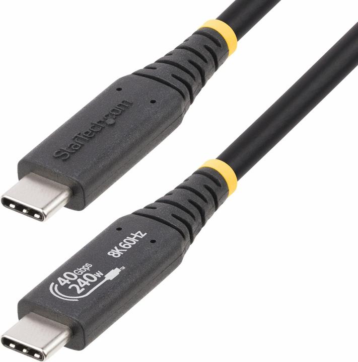 Produktbild StarTech com 50cm USB4 Kabel, USB-IF Zertifiziertes USB-C Kabel, 40Gbps Datenübertragung, 240W Power (0.50 m, USB 4.0, 240 W)