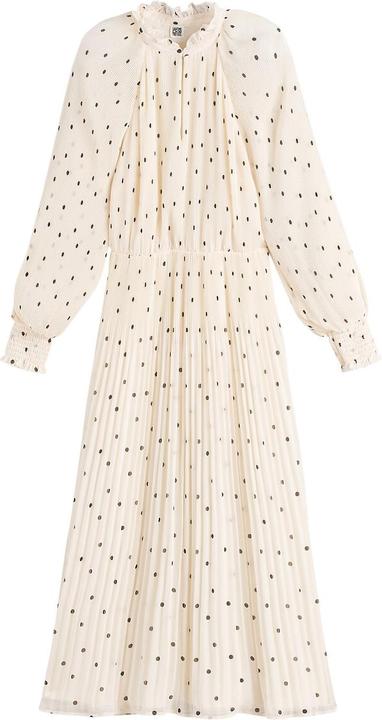 Actual product image La Redoute Collections Flared maxi dress with polka dot pattern (36)