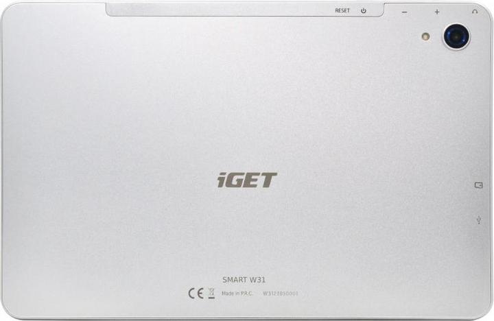 Produktbild iGet SMART W31 - 10,1" IPS/1280x800/Quad Core/3GB+64GB/WiFi/BT/6 000 mAh/Android 13/stříbrná (10.10", 64 GB, Silber)