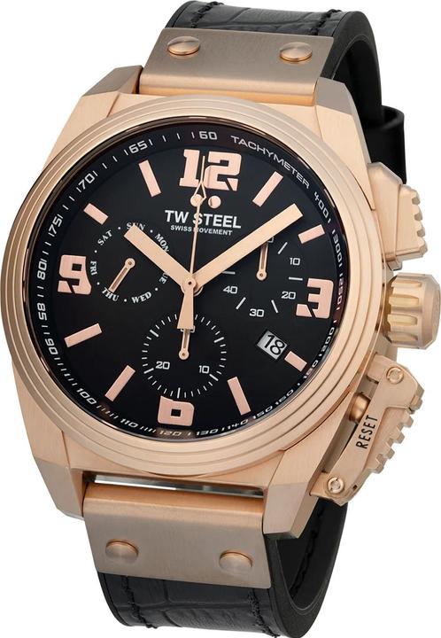 TW-Steel TW1115 Canteen Chronograph Herrenuhr 46mm 10ATM (Chronograph, 46 mm)