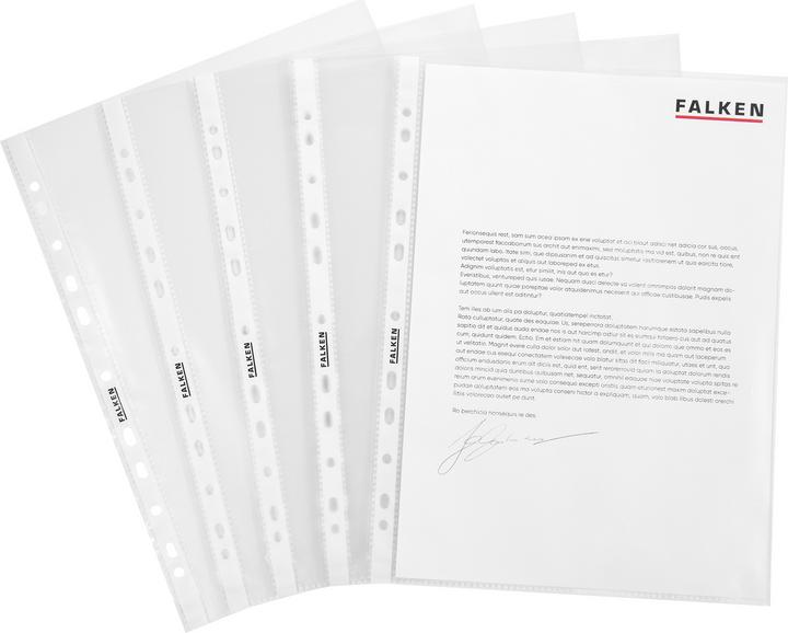 Image du produit Falken 100 Pochettes DIN A4 transparentes lisses 0,05 mm (A4, 1 x)