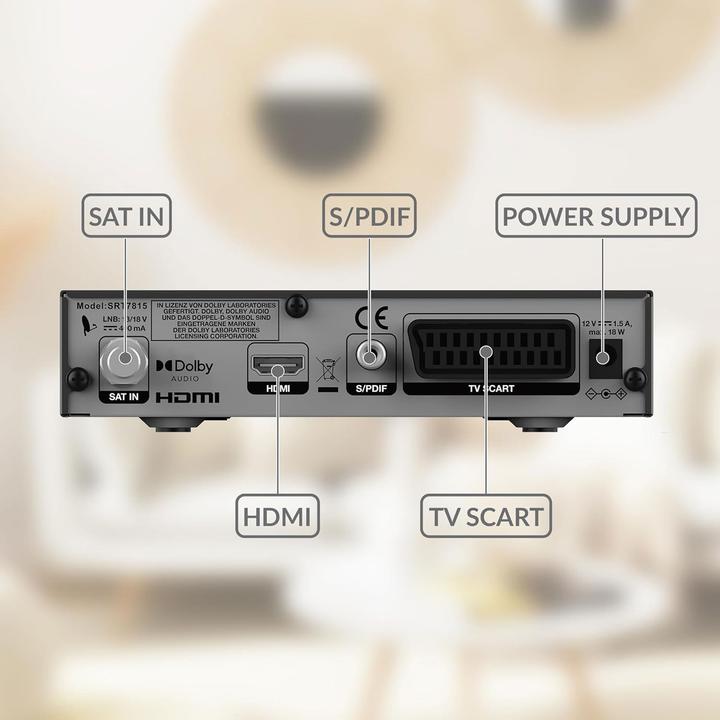 Actual product image Strong SRT7815 DVB-S2 HD+ receiver (0.13 GB, DVB-S, CI+ slot, CI Shaft)