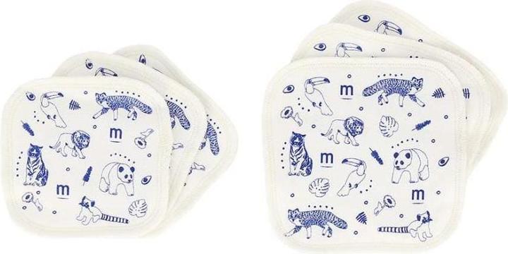 Produktbild Mustela 6er-Set Waschbarer Tücher - Weiss und Blau (Körperlotion)