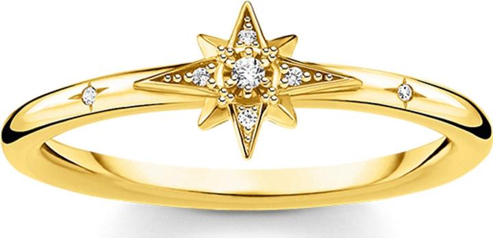 Thomas Sabo Ring Stern Mit Steinen Gold (52, 925 Silber)