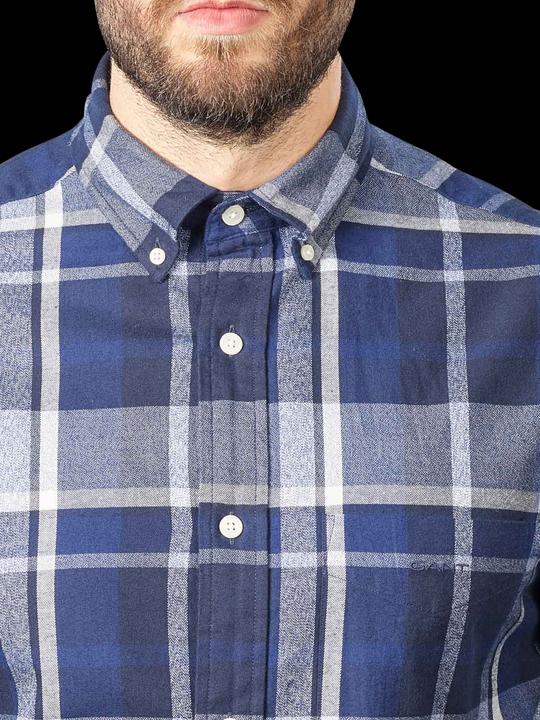 Produktbild GANT Check Shirt Long Sleeve Marine (L)