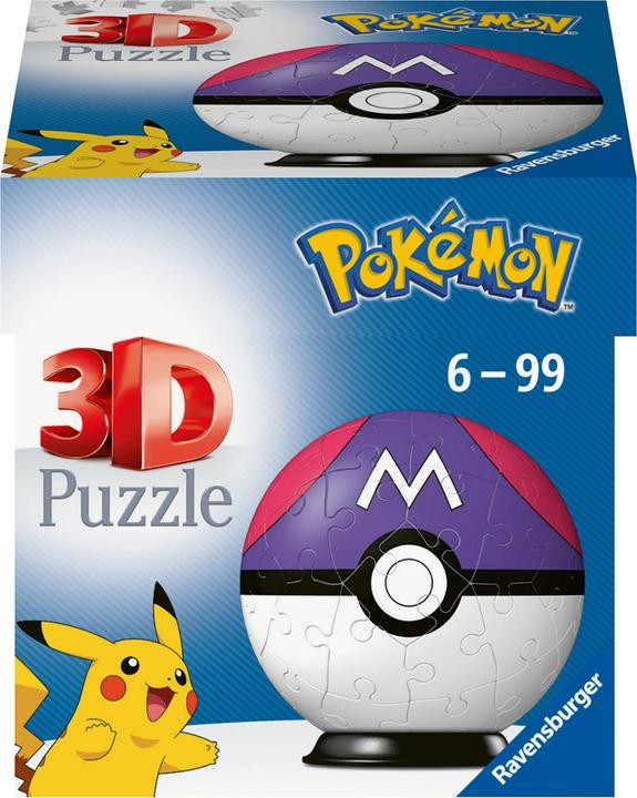 Actual product image Ravensburger 3D Puzzle 11564 - Puzzle Ball Pokémon Pokéballs - Master Ball - 54 (54 pieces)