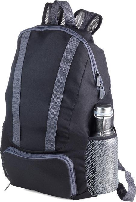 Actual product image Troika BAGPACK Sac à dos pliable, gris/noir (12 l)