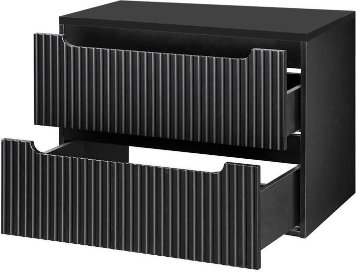 Produktbild En.Casa Waschtischunterschrank Skelbolu 80x60x40 cm Schwarz