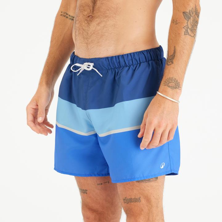 Olaian Men’s Swim Shorts Surf 100 15” Short - Strippy Blue