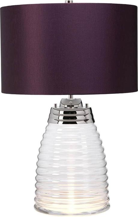 Image du produit Elstead Lighting Milne lampe de table E27 nickel poli aubergine violet foncé (620 lm, E27)