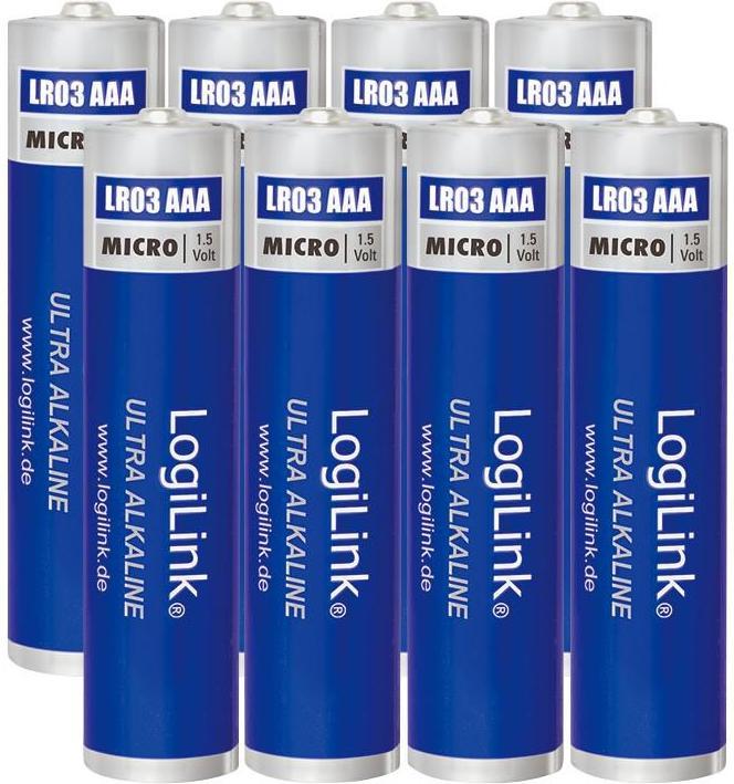 Produktbild LogiLink Ultra Power (8 Stk., AAA, 650 mAh)