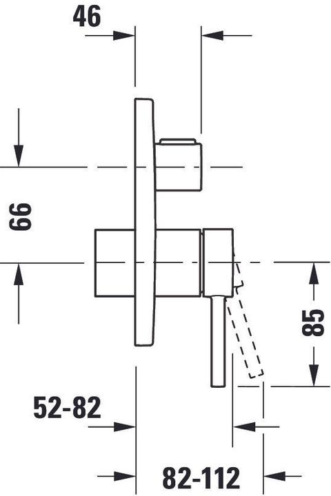 Nährwerte und Zutaten Duravit Circle Einhebel-Wannenmischer, Unterputz, Verbraucher 2, Chrom, CE5210012010