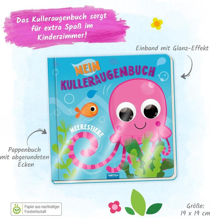 Actual product image Pappenbuch mit Kulleraugen Mein Kulleraugenbuch Meerestiere (German, Trötsch Verlag GmbH & Co KG, 2023)