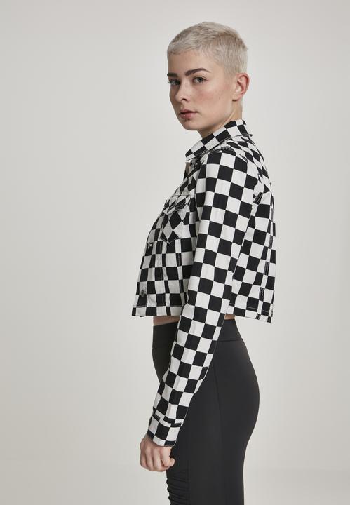 Actual product image Urban Classics Ladies Short Check Twill Jacket (M)