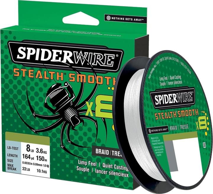 Spiderwire Stealth Smooth 8 Translucent 150m (18 kg, 0.19 mm)