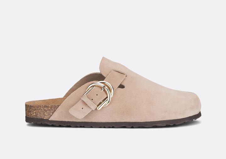 La Redoute Collections Pantoletten aus Veloursleder