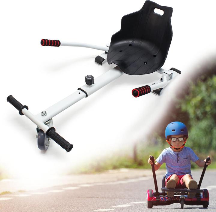 Actual product image Wiltec Self Balancing Board Seat in White, Adjustable Seating for Electric Balance Scooter