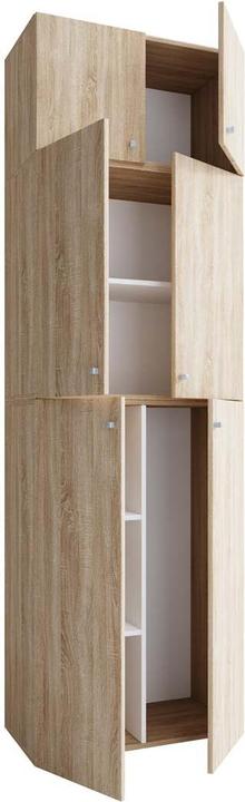 Actual product image VCM Holz Besen Putzschrank Lona mit Drehtüren Aufsatz (70 x 39 cm)
