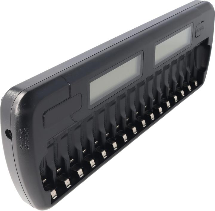 Immagine prodotto AccuCell 16fach Schnell-Ladegerät für 1 bis 16 Stück NiMH Akkus AA, AAA (16 pz., AA, AAA, Batteria + Caricabatterie)