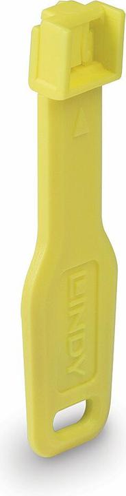 Actual product image Lindy RJ45 port locks YELLOW 10 pcs+ 1 key (47900)