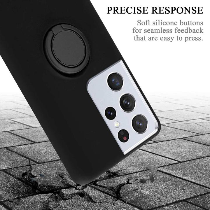 Productafbeelding Cadorabo TPU Vloeibare Ring Silicone Hoesje (Samsung Galaxy S22 Ultra)