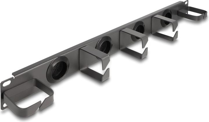 Actual product image Delock 19? Cable management manoeuvring panel with 4 rubber cable ducts