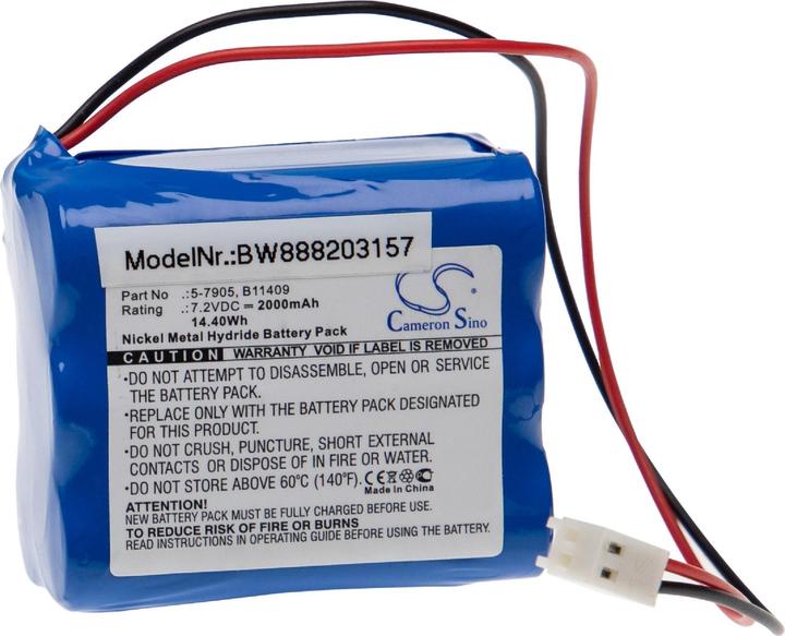 Actual product image XCell Medizintechnik-Akku als Ersatz für Kangaroo 5-7905, 5-7920, AMED2125, B11409 - 2000mAh, 7,2V, NiMH (7.20 V, 2000 mAh)